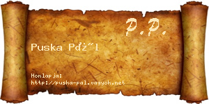 Puska Pál névjegykártya
