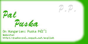 pal puska business card